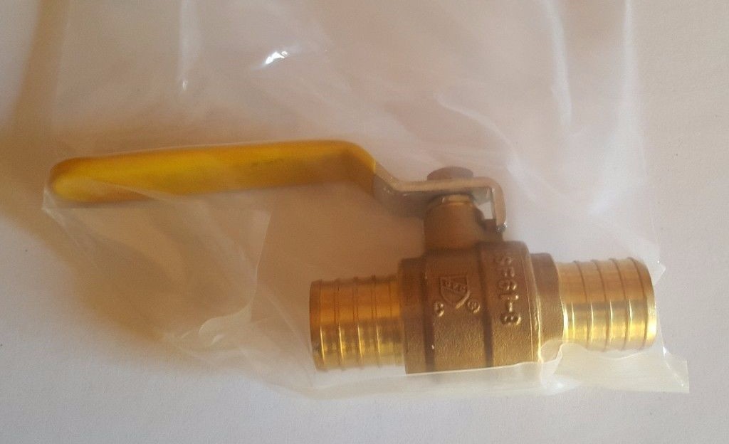 5 Pieces 1 Inch Pex Ball Valve, 1" Pex Ball Valve, Lead Free Brass, Full Port