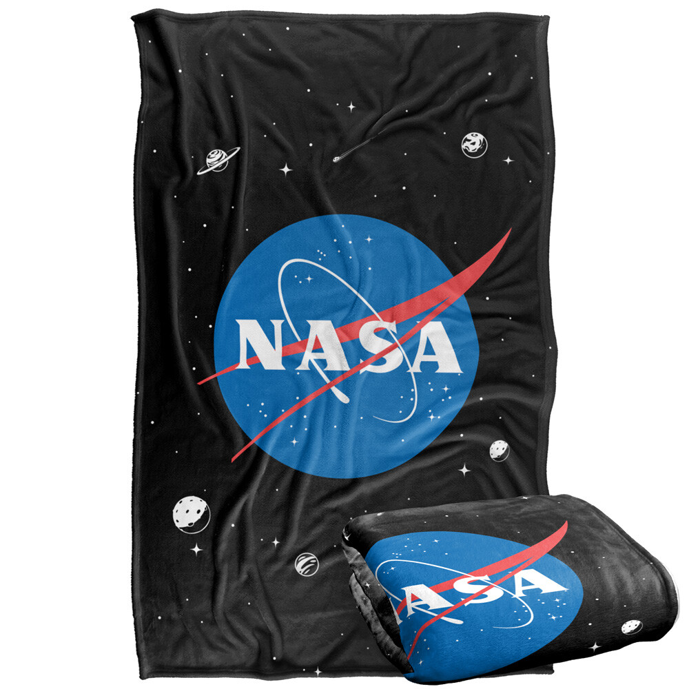 NASA Official Meatball Logo Pattern Silky Touch Super Soft Throw Blanket