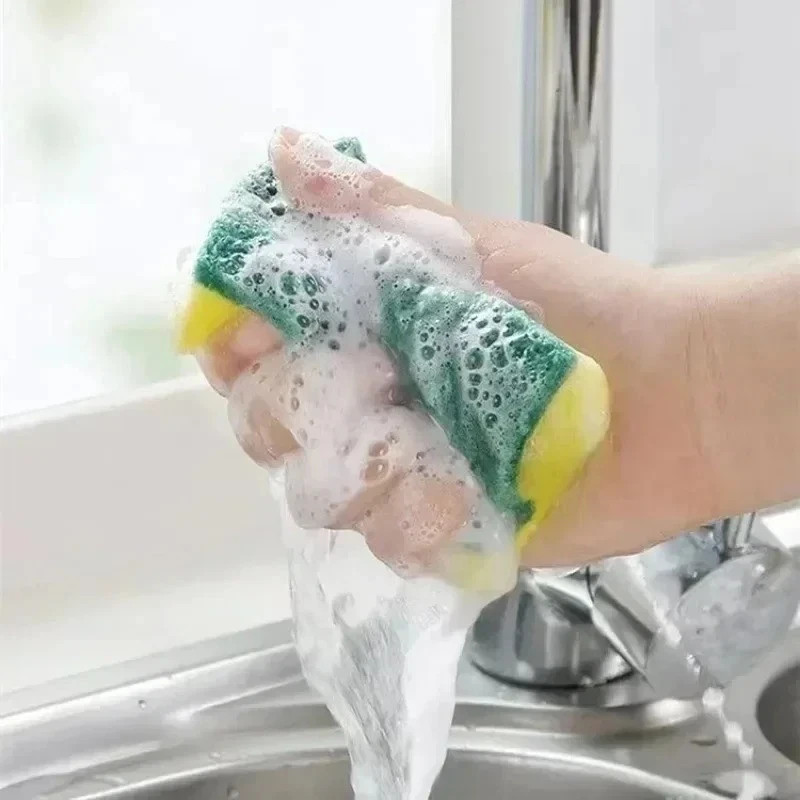 Double-Sided Magic Cleaning Sponge Rust Remover Scrub Brush Kitchen Cleaning