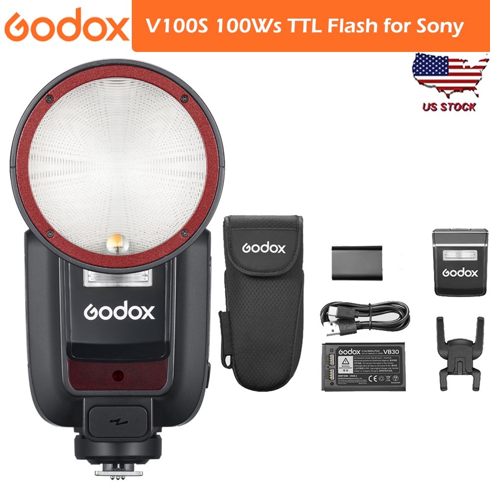 Godox V100 V100S 100W Flash TTL Speedlight 2.4G Wireless for Sony (US Version）