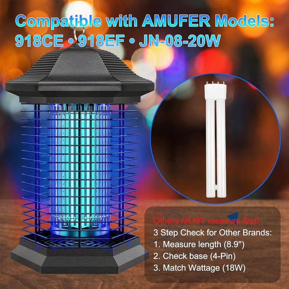 Bug Zapper Bulb 18W H Shaped 4 Pin Replacement Light