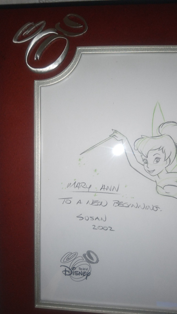 Pixie Sketch Disney Original " Tinker Bell " " 14 " X " 16 "