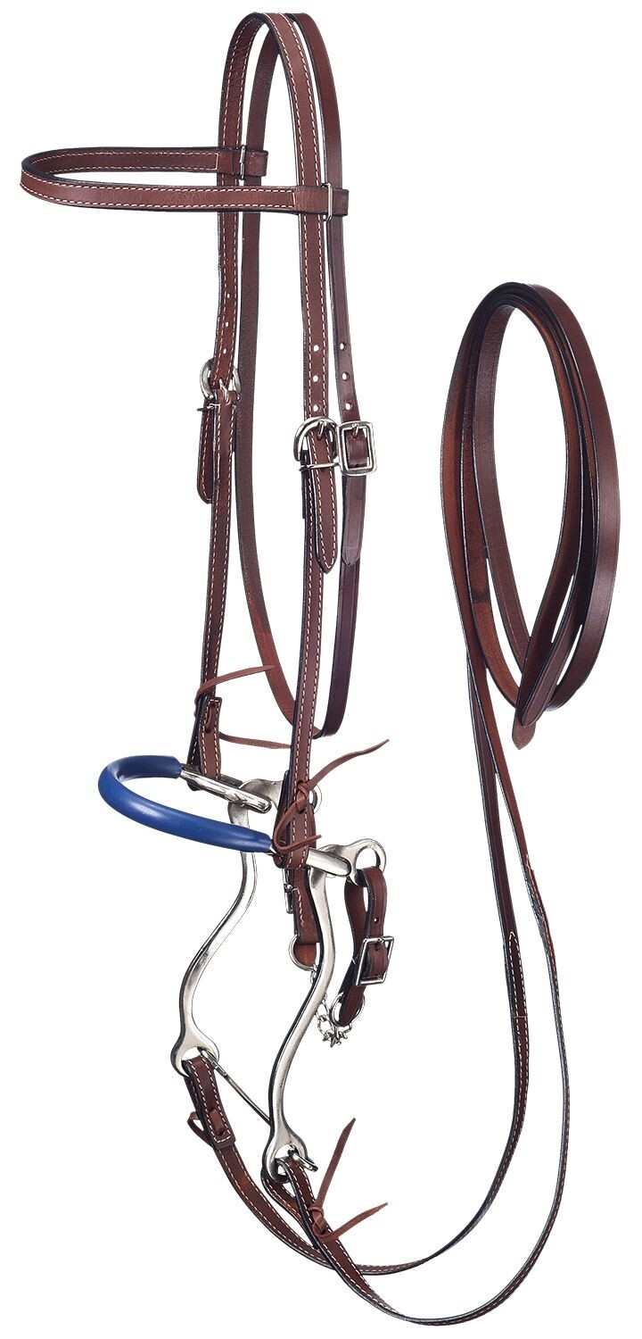Browband Headstall - Reins - Curb Chain and Hackamore Set - 3 Color Choices