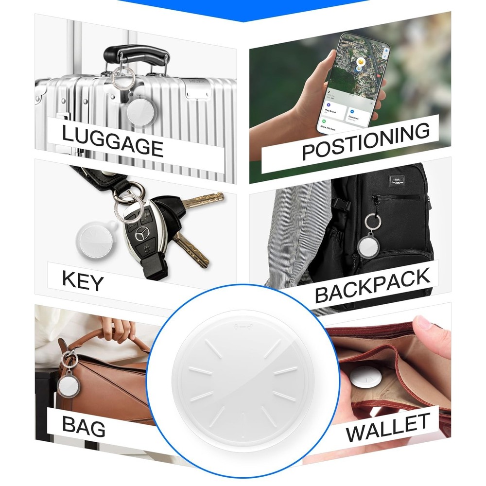 Air Tracker Tags-4 Pack, Item Tracker with Waterproof Case for Your Keys, Wal...