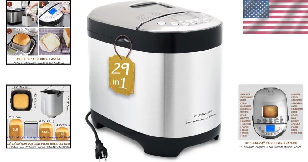 Fully Customizable Bread Maker with Personalized Menus