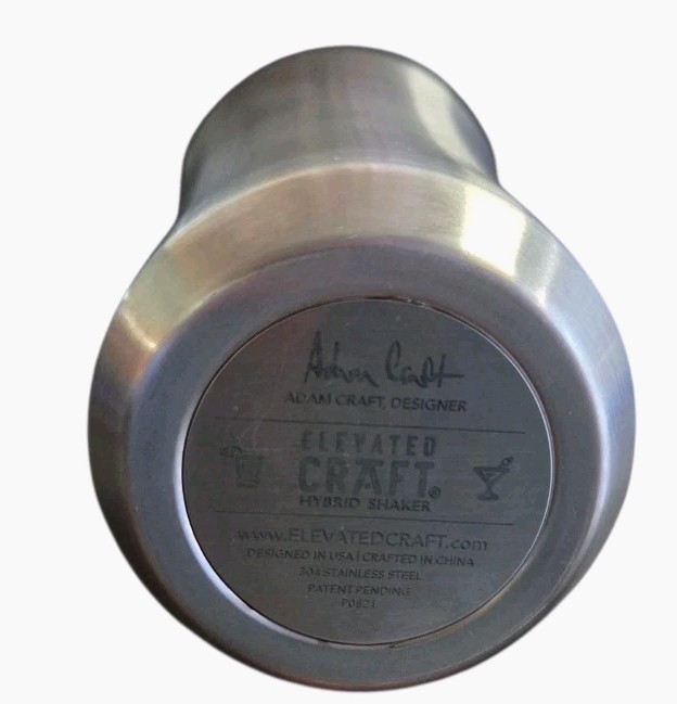 Elevated Craft Hybrid Cocktail Shaker 28oz Stainless Steel Leak-Proof Adam Craft