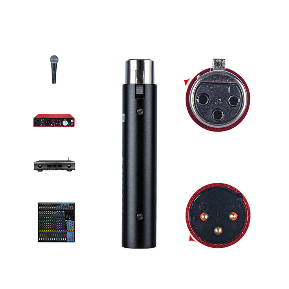 1* +28DB High Gain Inline Microphone Preamp 48V Phantom Power Widely Applicant