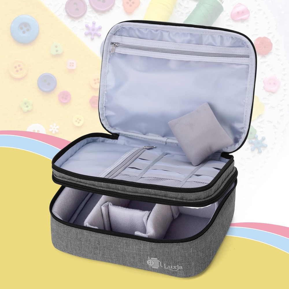 Double-Layer Sewing Supplies Organizer, Sewing Organizer for Needles, Thread,...