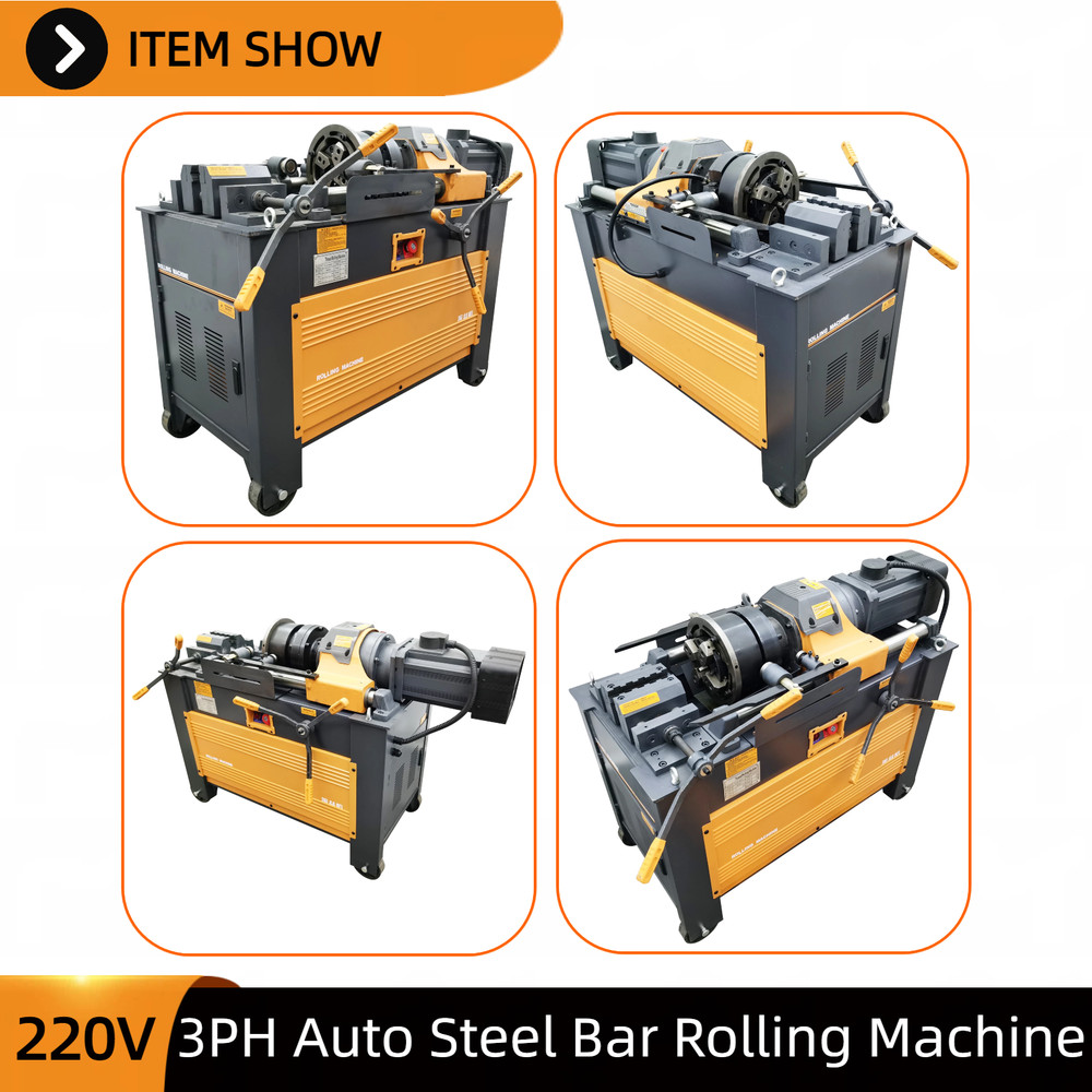 Automatic Rebar Straight Thread Rolling Machine 220V 3PH 16-40mm Bar Diameter