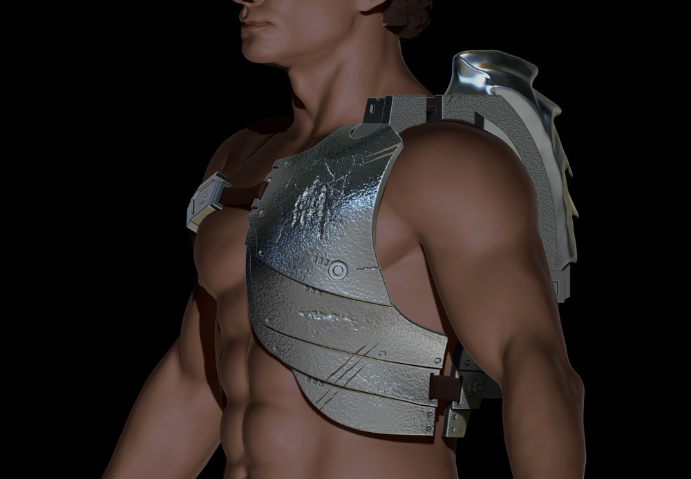 Predator Armor Bust Scale 1:1 File STL-OBJ For 3D Printing