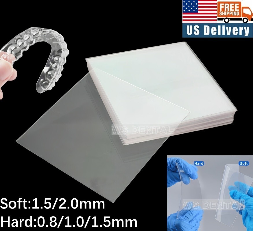 Dental Orthodontic Plastic Retainer Splint Vacuum Thermoforming Sheets Soft Hard