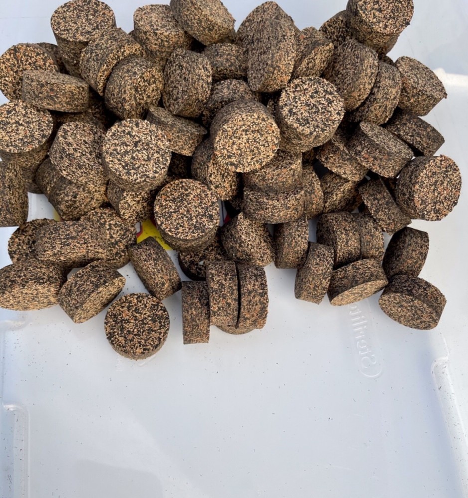 Cork Rings 100 Mixed Grain Rubberized #15, 1 1/4" x 1/2" Solid Blowout!