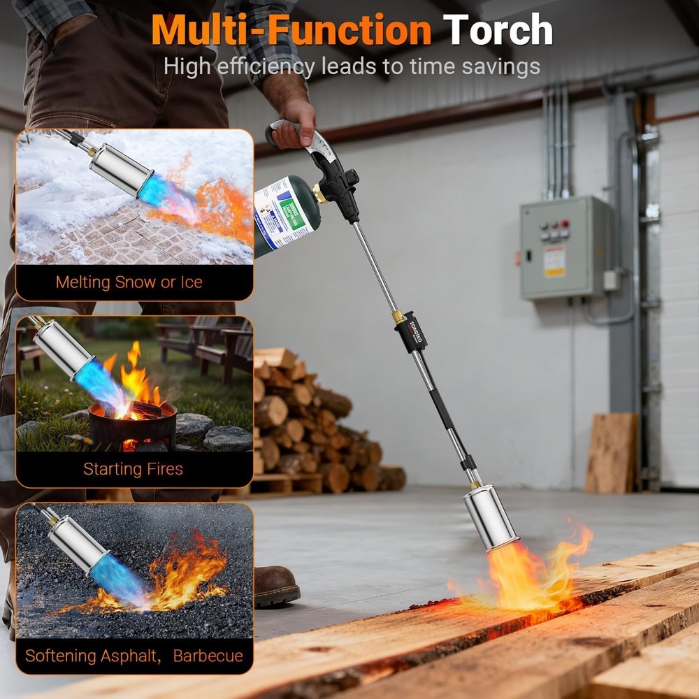 Environmentally Friendly Weed Burner - High-Output Propane Torch for Efficiency