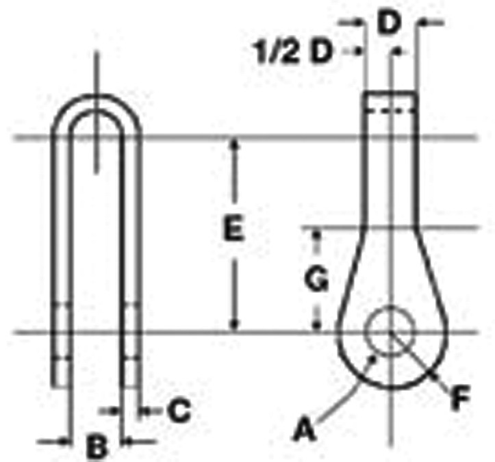 C. Sherman Johnson 12-122 Rigging Toggle 3/8" Pin