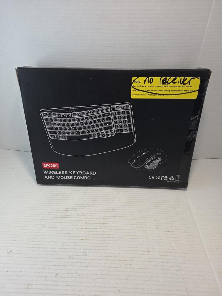 Wireless Ergonomic Keyboard & Mouse Combo Mk299 No Dongle