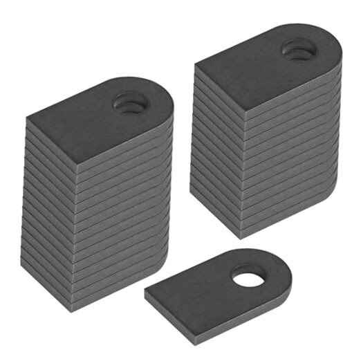 30 Pack Weld On Mounting Tab, Steel Basic Welding Tab, 1-5/8" Tall, 1" Width,