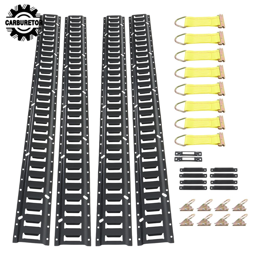 30 Pcs 5 Ft Black E Track Rails Complete Kit With Mounting Hardware For Cargo