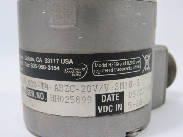 BEI Optical Rotary Encoder 10,000PPR 5-28VDC C/W Coupling USED