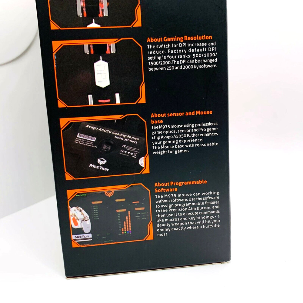 MeeTion Black M975 Macro Gaming Mouse