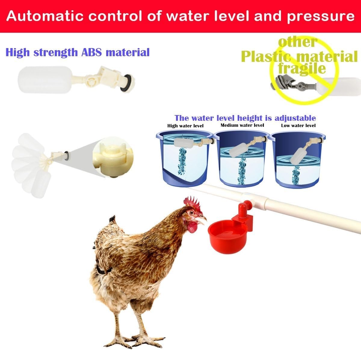Complete Set Pipeline Automatic Chicken Waterer System(58 Accessories Included)