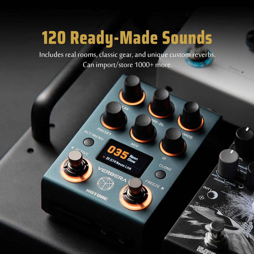 HOTONE Verbera Hardware Convolution Reverb Pedal with Instant IR Loading