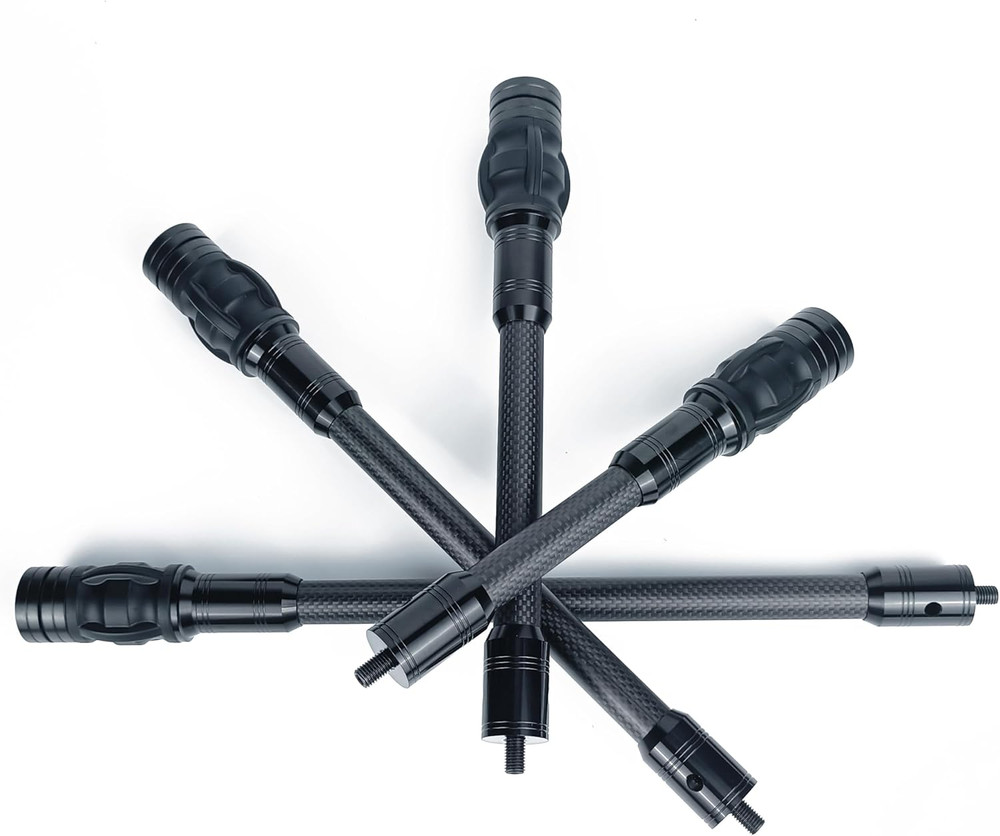 Carbon Archery Bow Stabilizer Single Side Adjustable V-Bar Mount Quick Disconnec