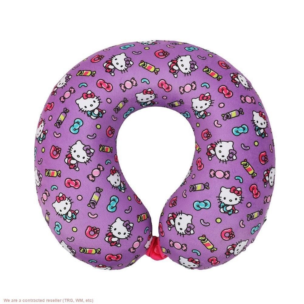 Hello Kitty Candy Neck Pillow & Luggage Tag Set