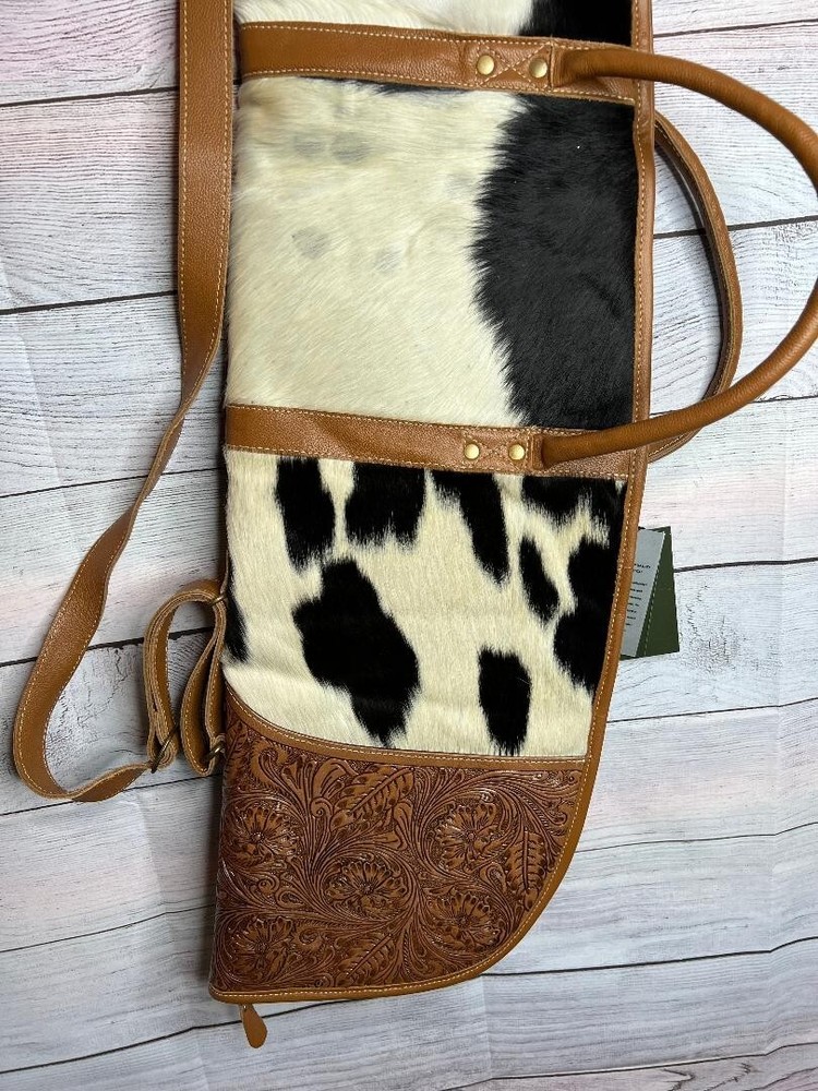 MYRA ~ TOOLED ~ LEATHER ~ COWHIDE ~ SOFT ~ RIFLE ~ STORAGE ~ CASE