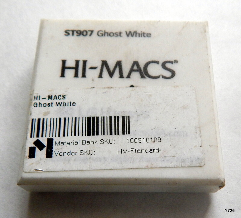 Hi-Macs Ghost White 2" x 2" x 1/2"