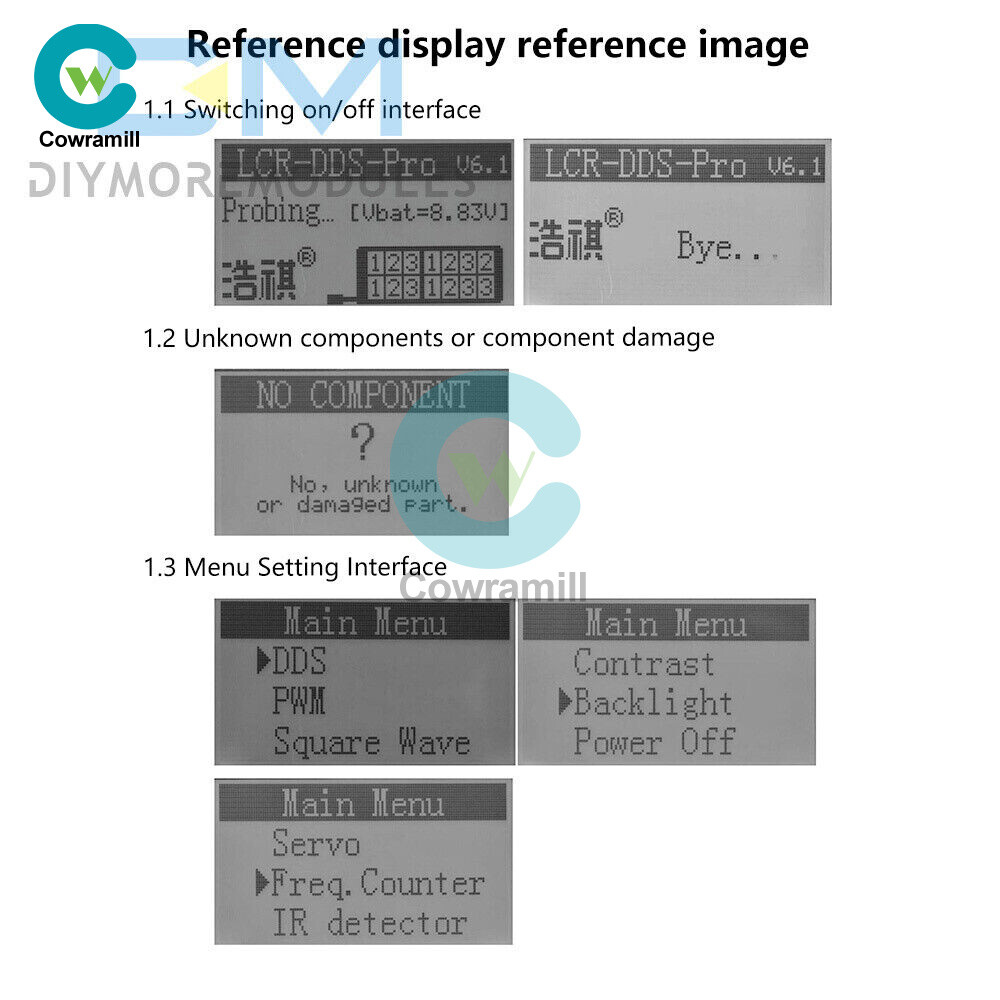 LCR-T4-MINI-Z LCD Transistor Tester Meter Diode Capacitance ESR Meter Servo test
