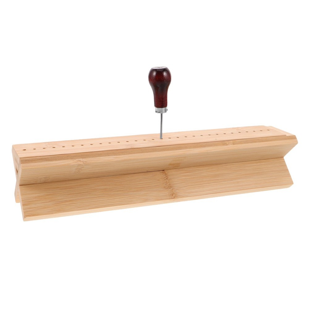 Bamboo Book Binder Binding Punching Guide Cradle Kits for Crafts