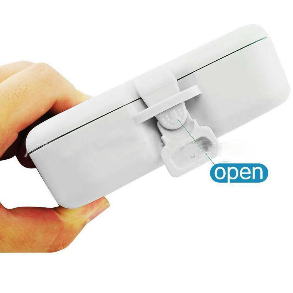 Plastic Portable Dental Storage Box False Teeth Case Container With Mirror Brush