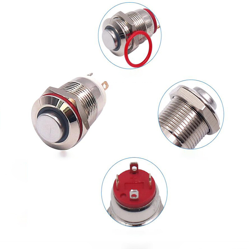 12mm Latching or Momentary Round Push ON/OFF POWER Button Switch Mulitcolour
