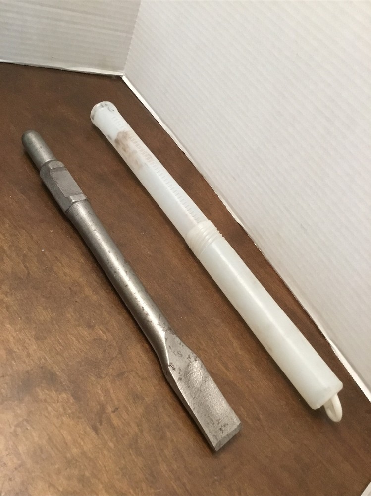 Jack Hammer Jackhammer Bit 1-3/8” Chisel Point 15.5” Length In Case