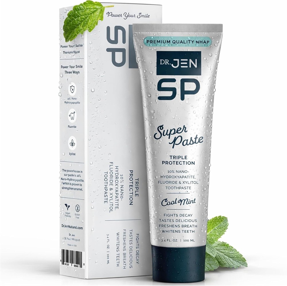 Dr. Jen Super Paste Toothpaste with 10% Premium Nano Hydroxyapatite, Fluoride