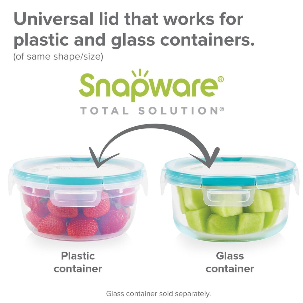 Snapware Plastic Total Solution 2-Pack (4-Cup) Food Storage 2 Pack, Clear