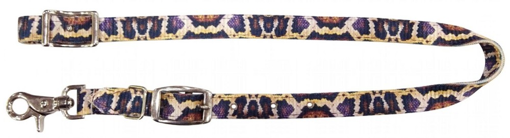 New! Adjustable PYTHON SNAKE PRINT NYLON WITHER STRAP w/ Scissor snap end Buckle