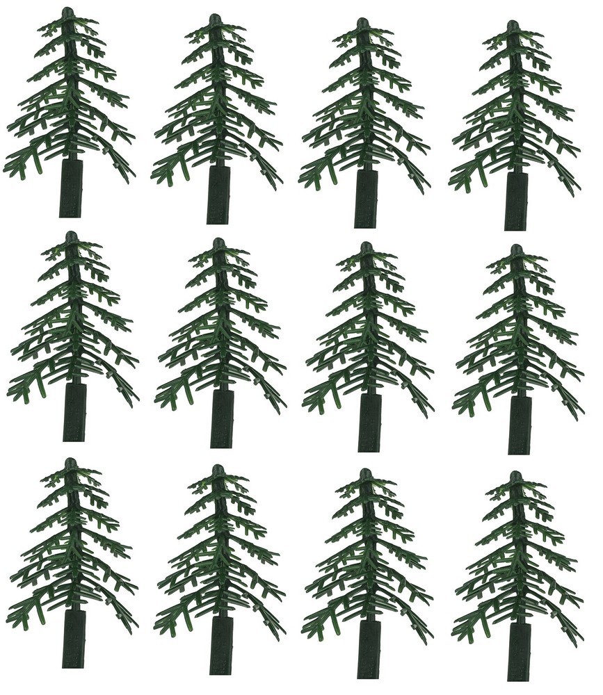 Evergreen Trees for Cake and Cupcake Decorating (12-Pack)