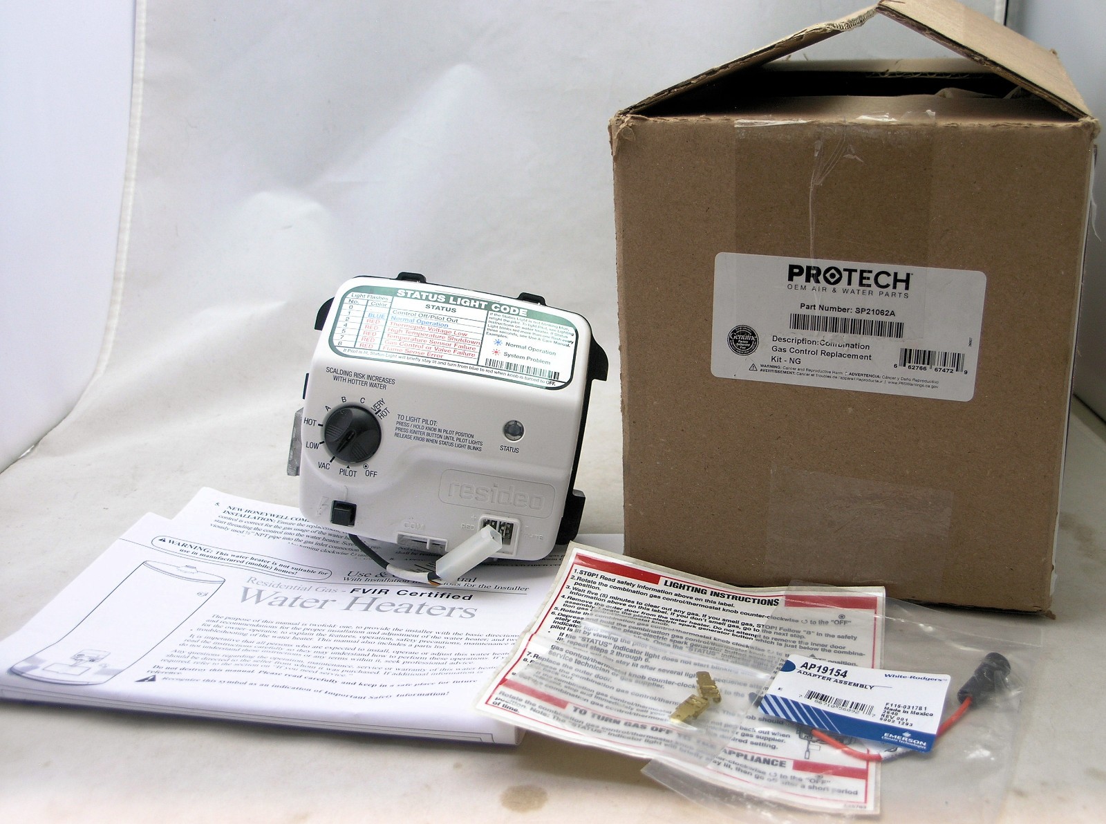 Rheem PROTECH Natural Gas Control Thermostat Replacement Kit SP21062A