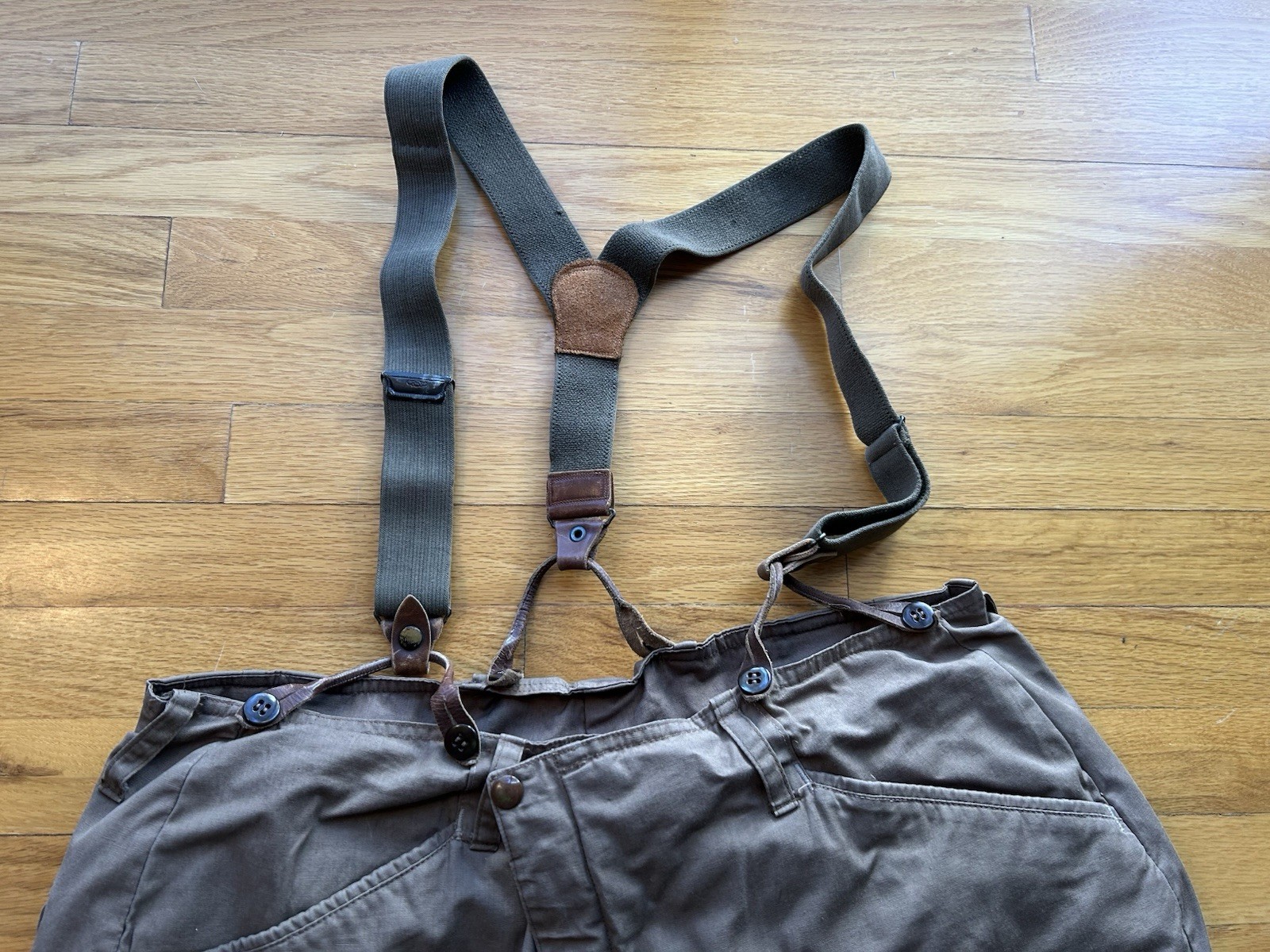 Vintage Goose Down Quilted Winter Snow Hunting Canvas Pants Leggings SZ 42