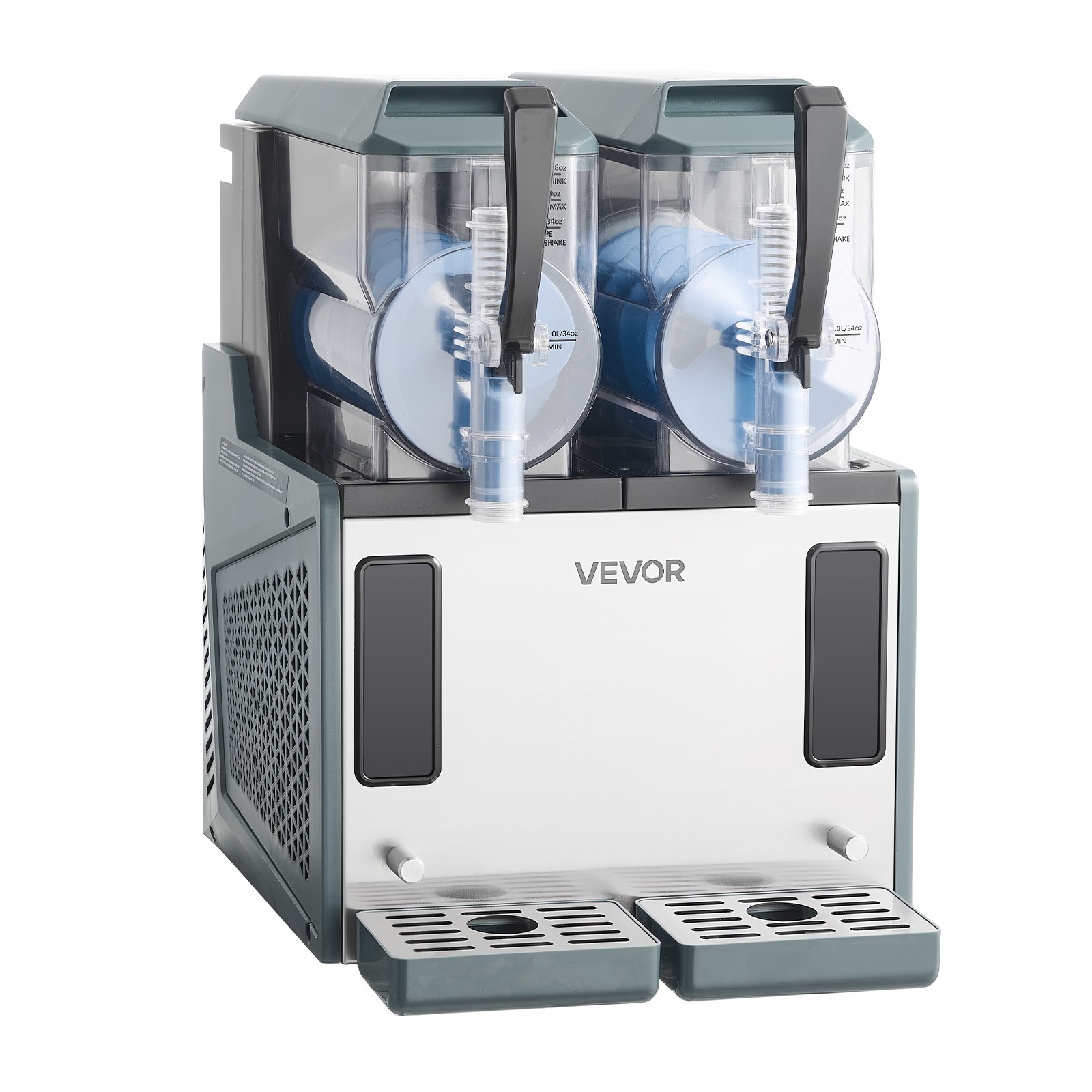 VEVOR Slushy Machine 4L/135oz No Ice Needed Frozen Drink Maker with Dual Tanks