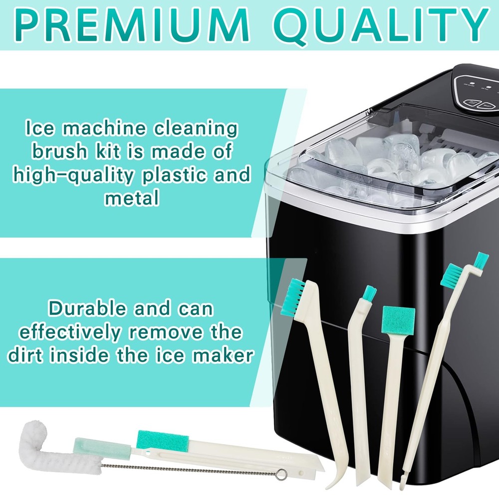 10 Pcs Ice Machine Cleaning Brush Kit, Maker Cleaner Tools Multicolor