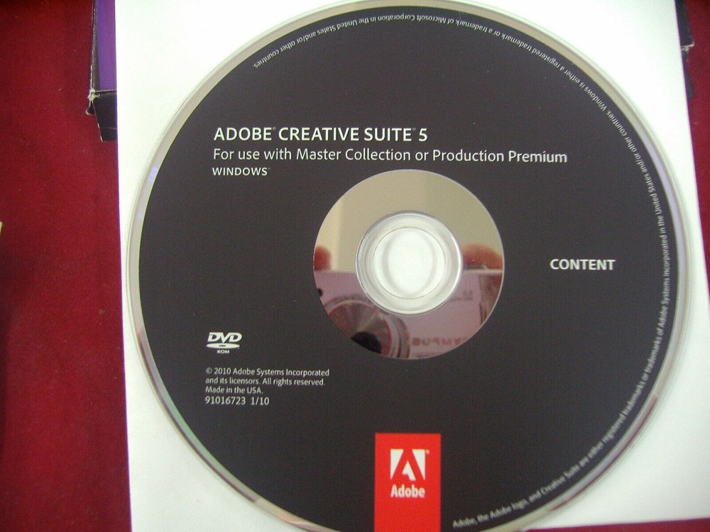 Adobe Creative Suite CS5 Production Premium Windows PC Full Retail DVDs w/Serial