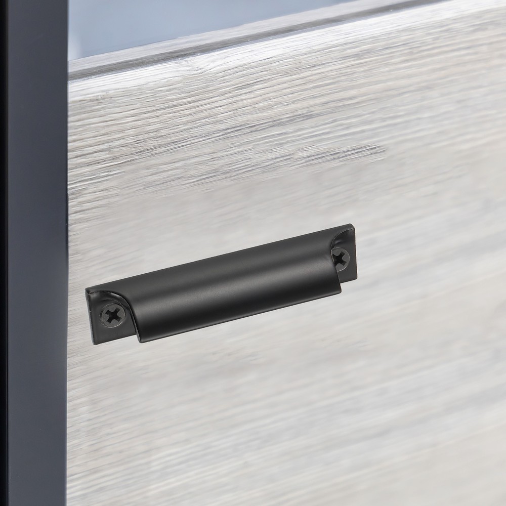2Pcs Window Sash Lift Handle 3" Hole Center Drawer Push Pull for Home Black