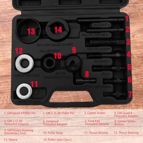 Power Steering Pump Pulley Removal Tool, Pulley Puller Tool, Pulley Puller