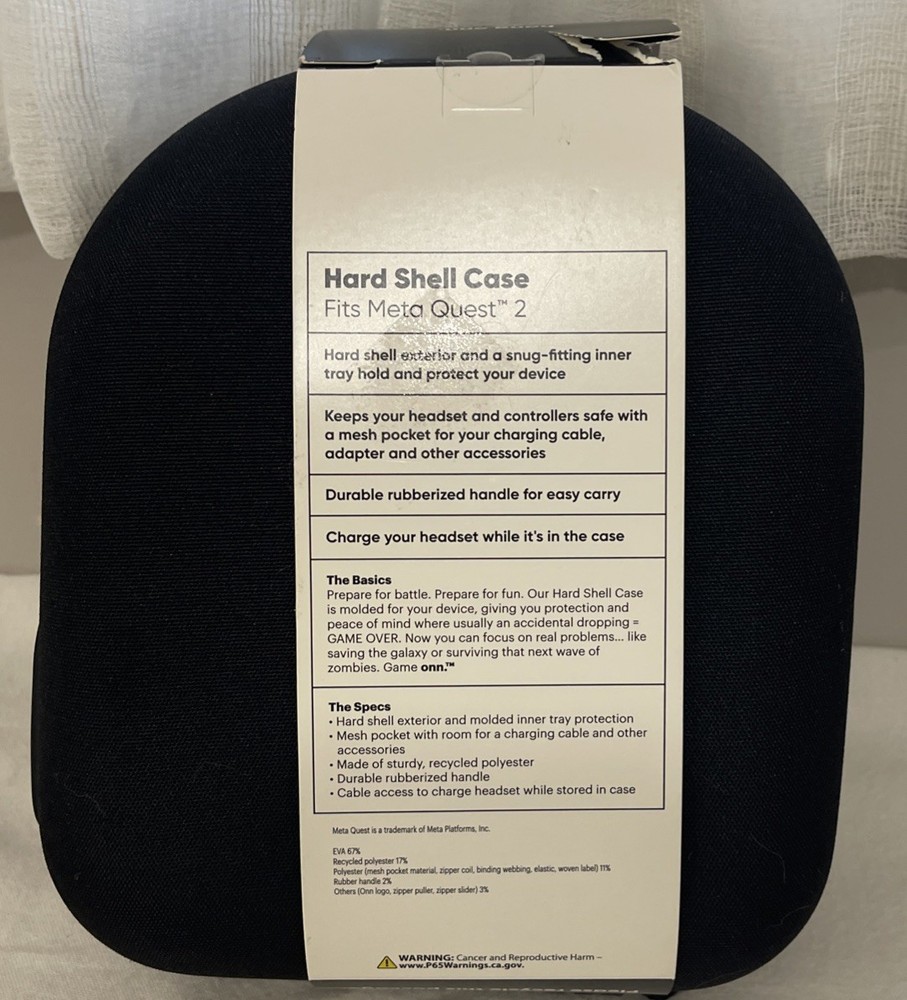 Onn Hard Shell Case for Meta Quest 2 - Game ONN