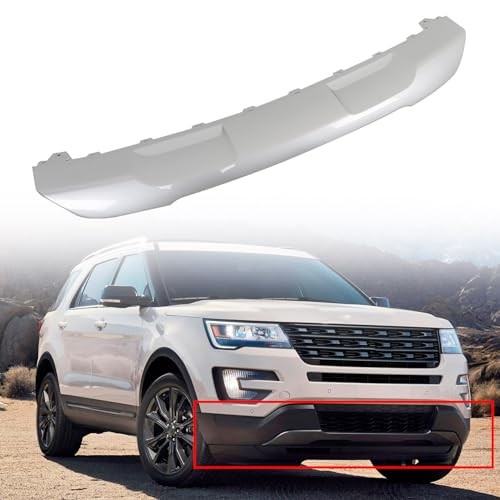 Front Bumper Lower Valance Glossy Silver Plastic Replacement for 2016-2017
