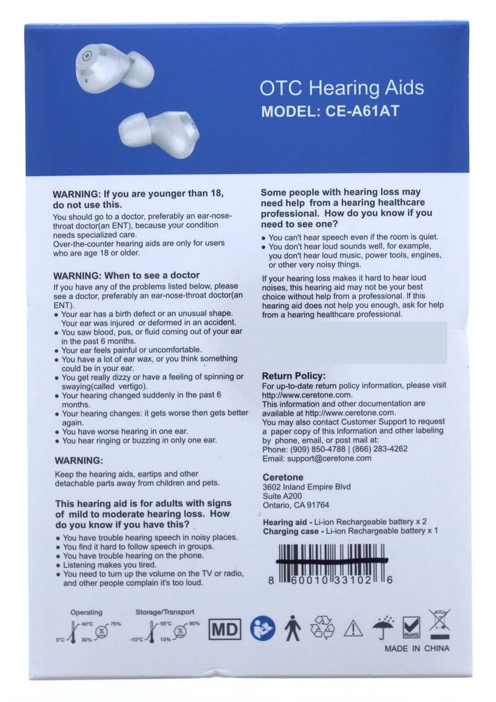 Ceretone OTC Hearing Aids