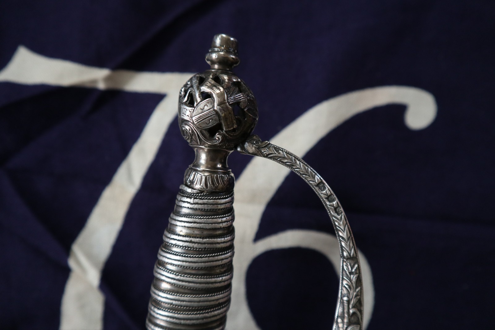 FRENCH INDIAN WAR REVOLUTIONARY WAR SILVER HILT SMALL SWORD HALLMARKED 1762