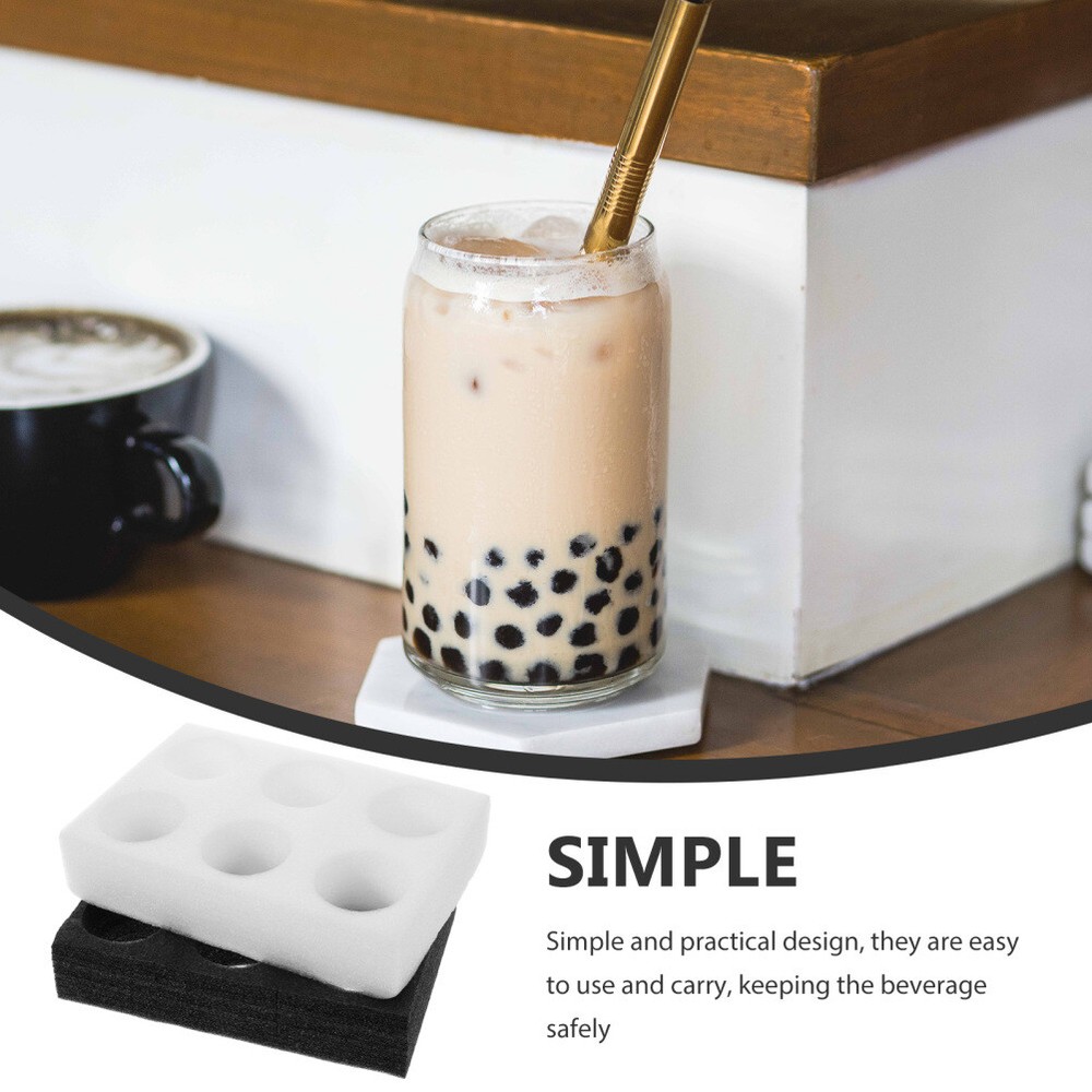 2PCS Practical Cup Carrier Tray Cup Fixing Holders Beverage Packing Boxes